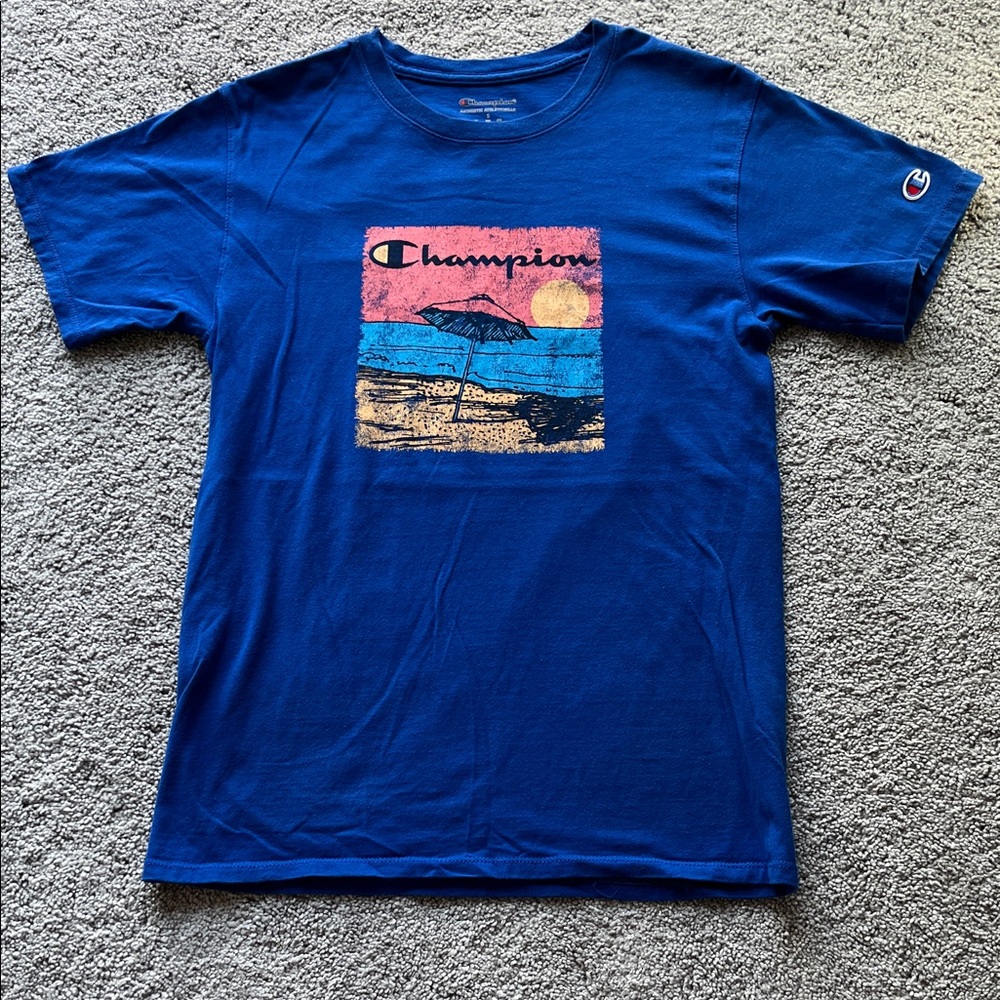Champion Ocean Blue Graphic Tee
